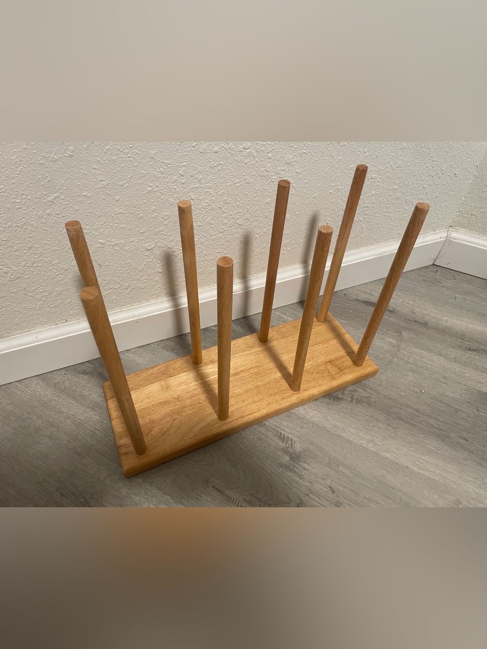 Solid Wood Puppet Display Storage Stand for 8 Puppets - Picture 3 of 4